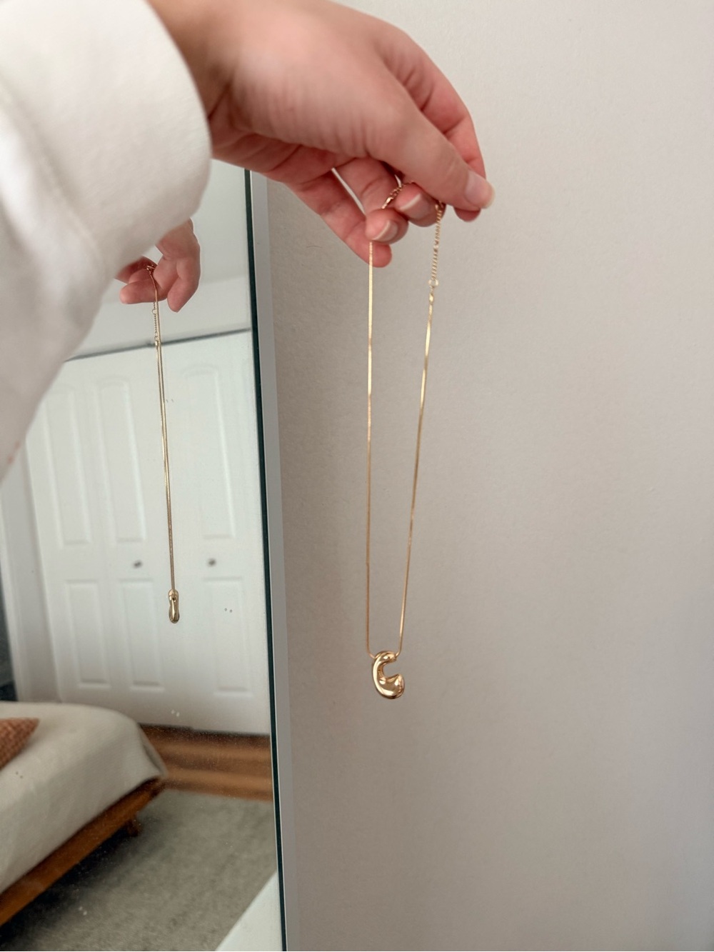 Anthropologie Bubble Initial Necklace